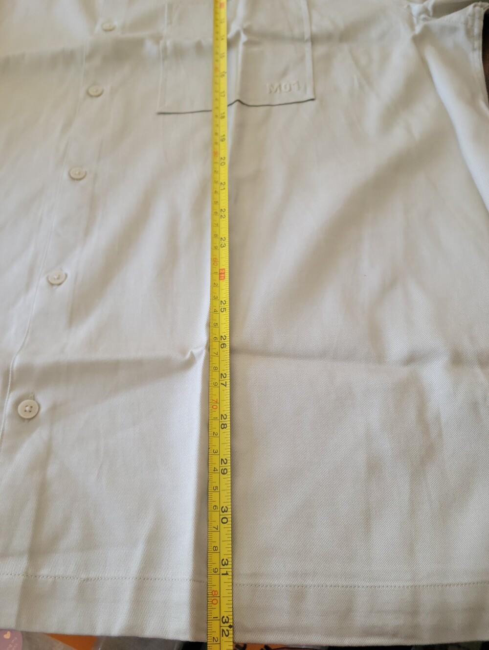 Beige Short-Sleeve Button-Up Shirt - Picture 4 of 7